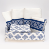 INKA Bathroom Towel Set- Jali Indigo print