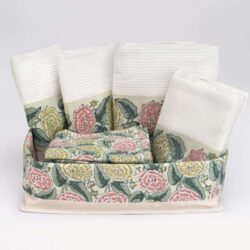 INKA Bathroom Towel Set- Dahlia Print
