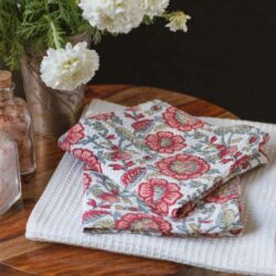 INKA Face Towels – Zenia Crimson Print (Set of 6)