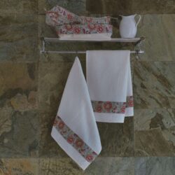 INKA Hand Towels – Zenia Crimson Print (Set of 2)